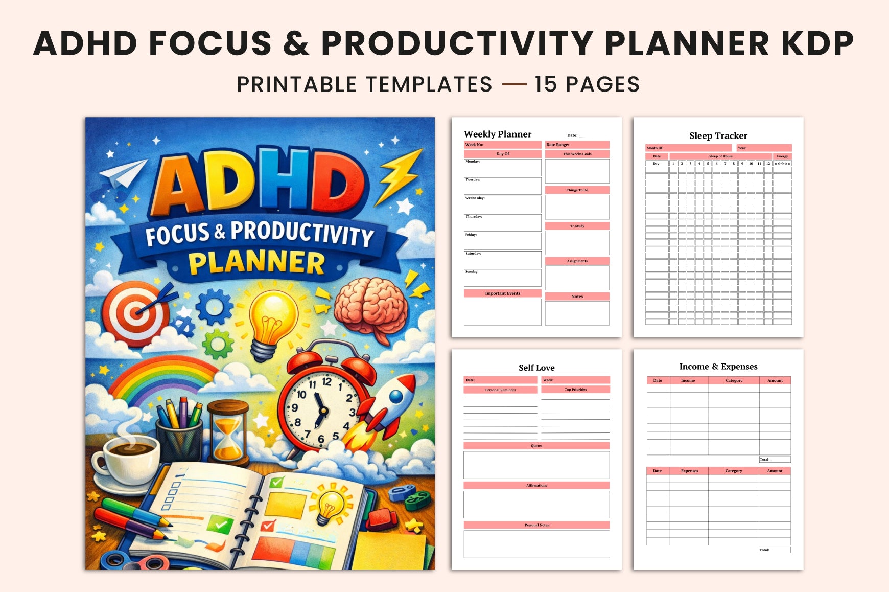 ADHD Focus Productivity Planner