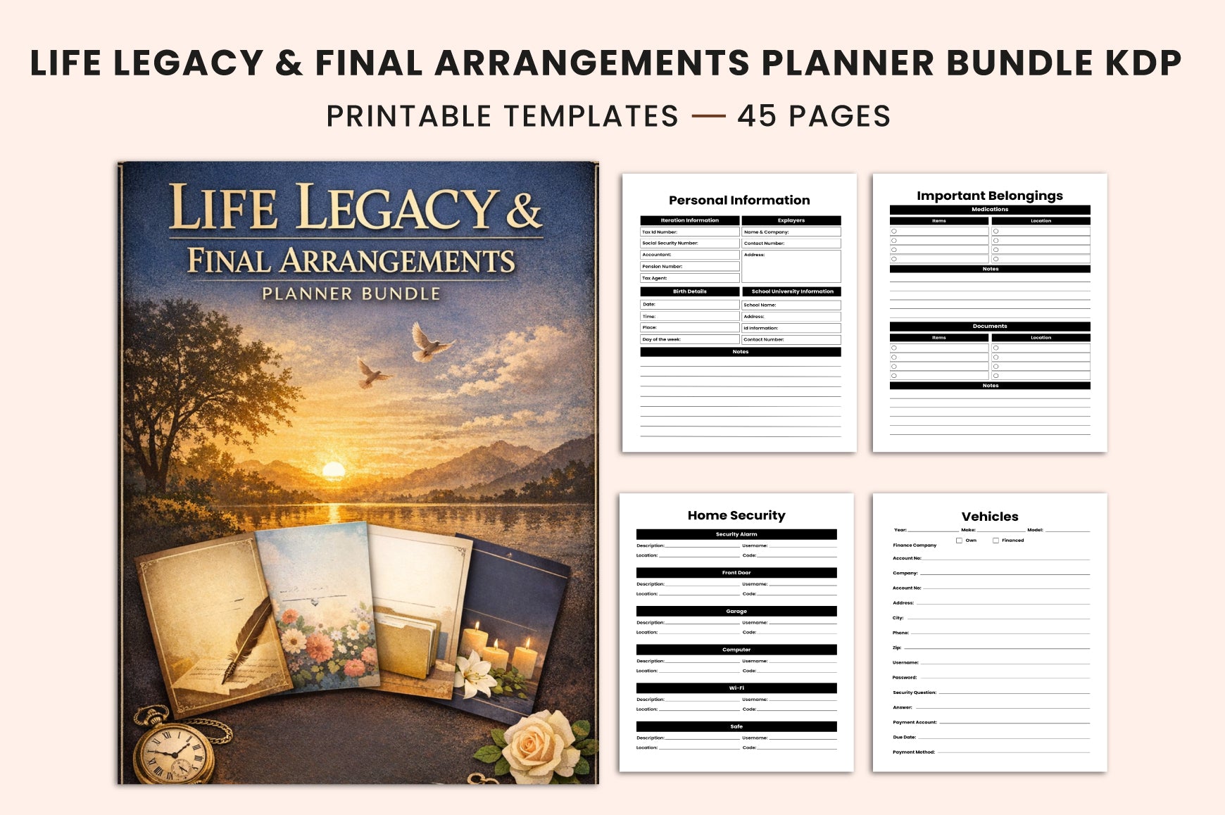 Life Legacy Final Arrangements Planner