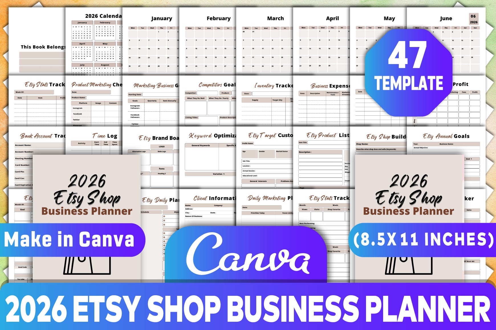 Etsy Shop Business Planner