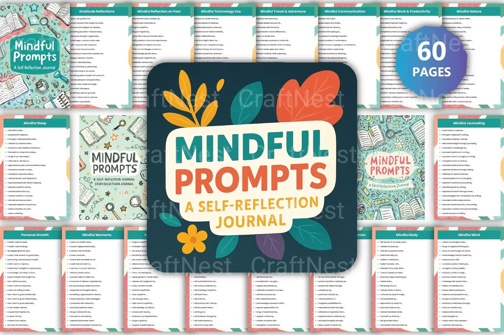 Mindful Prompts for Self Reflection - CraftNest - Digital Crafting and Art