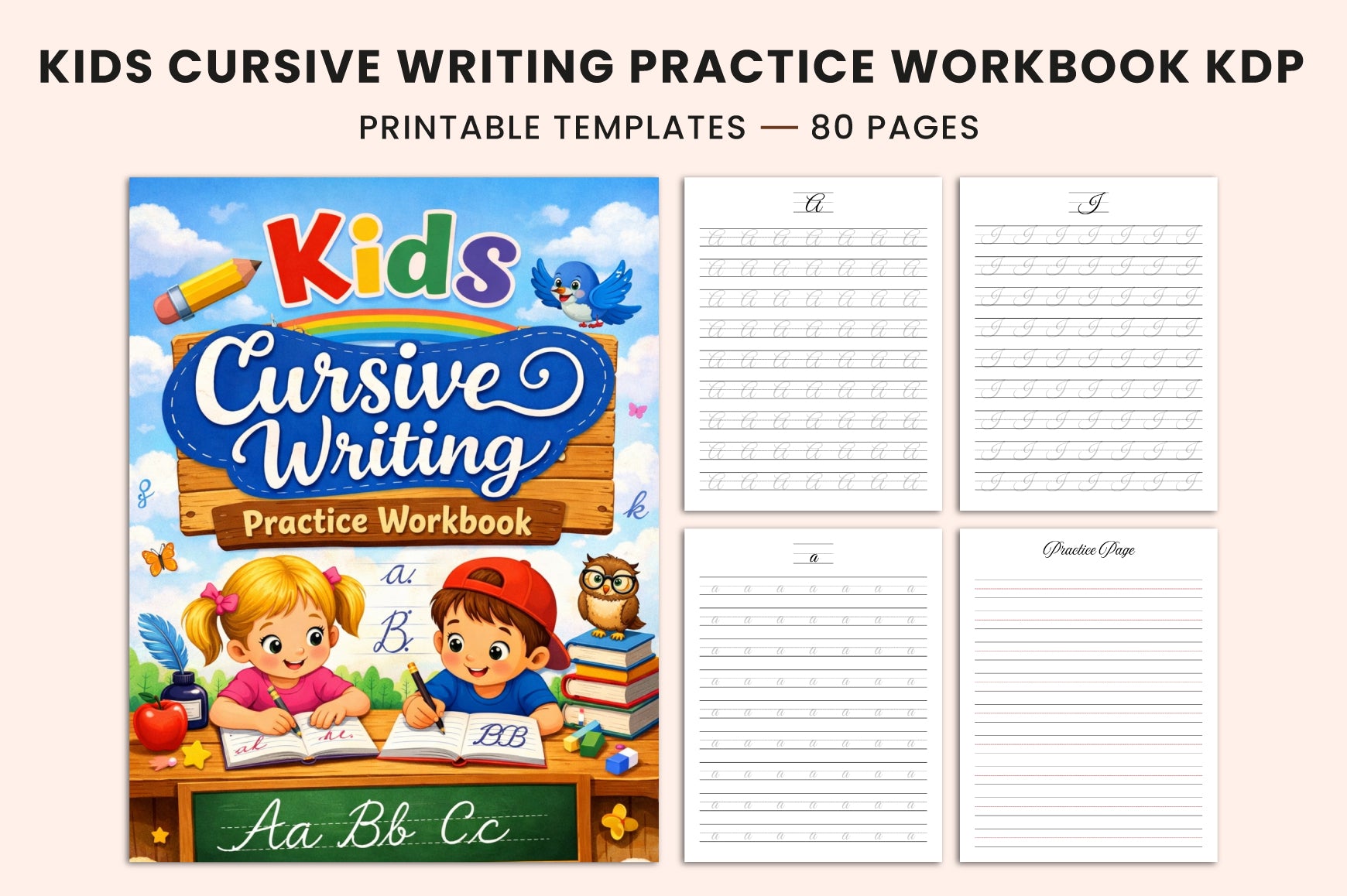Kids Cursive Writing Practice Workbook