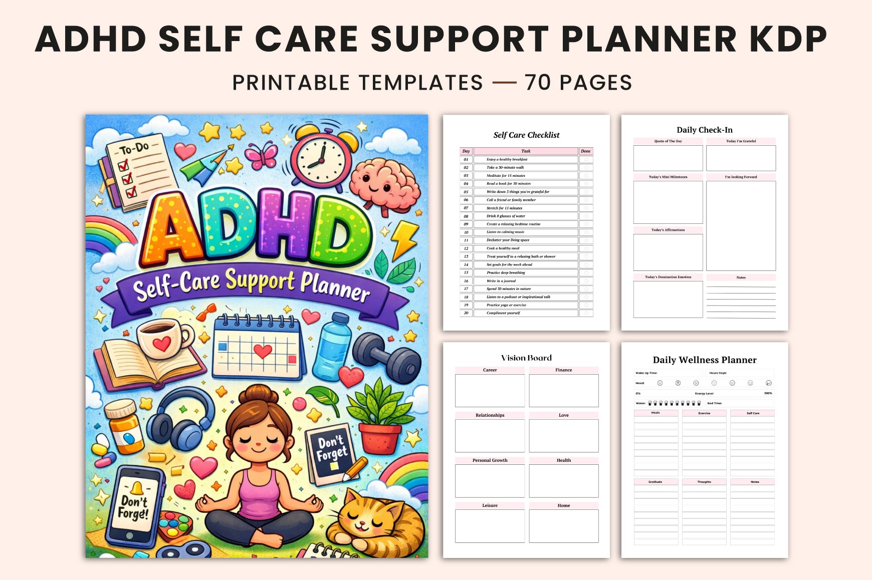 ADHD Self-Care Support Planner