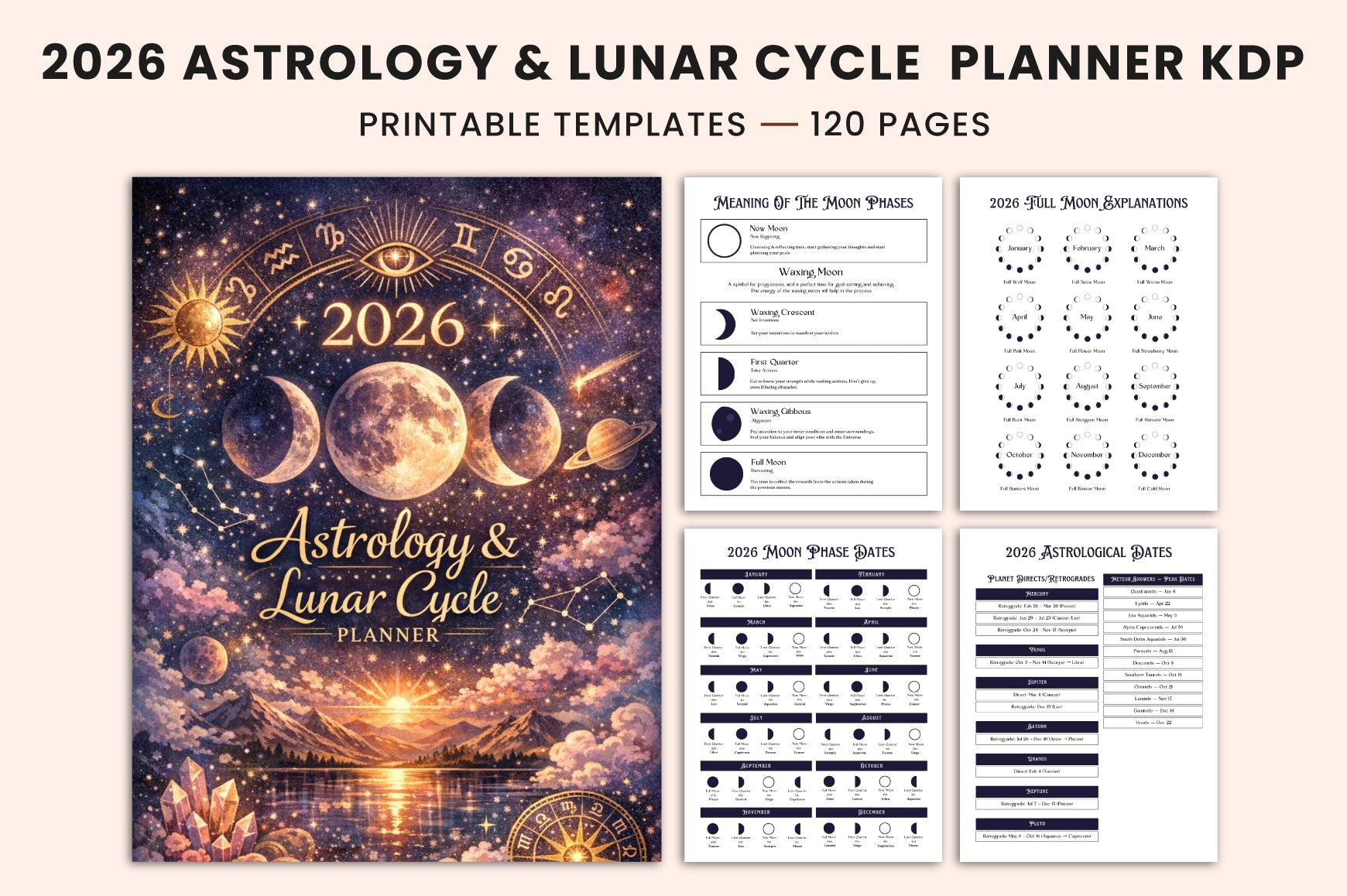 Astrology Lunar Cycle Planner