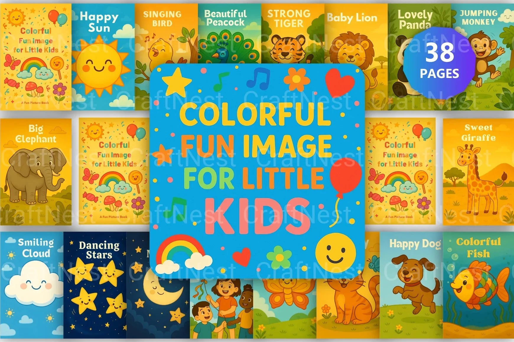 Colorful Fun Image for Little Kids - CraftNest - Digital Crafting and Art
