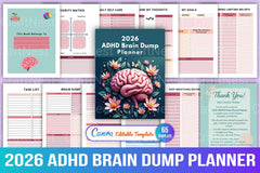 ADHD Brain Dump Planner for Enhanced Focus - CraftNest - Digital Crafting and Art