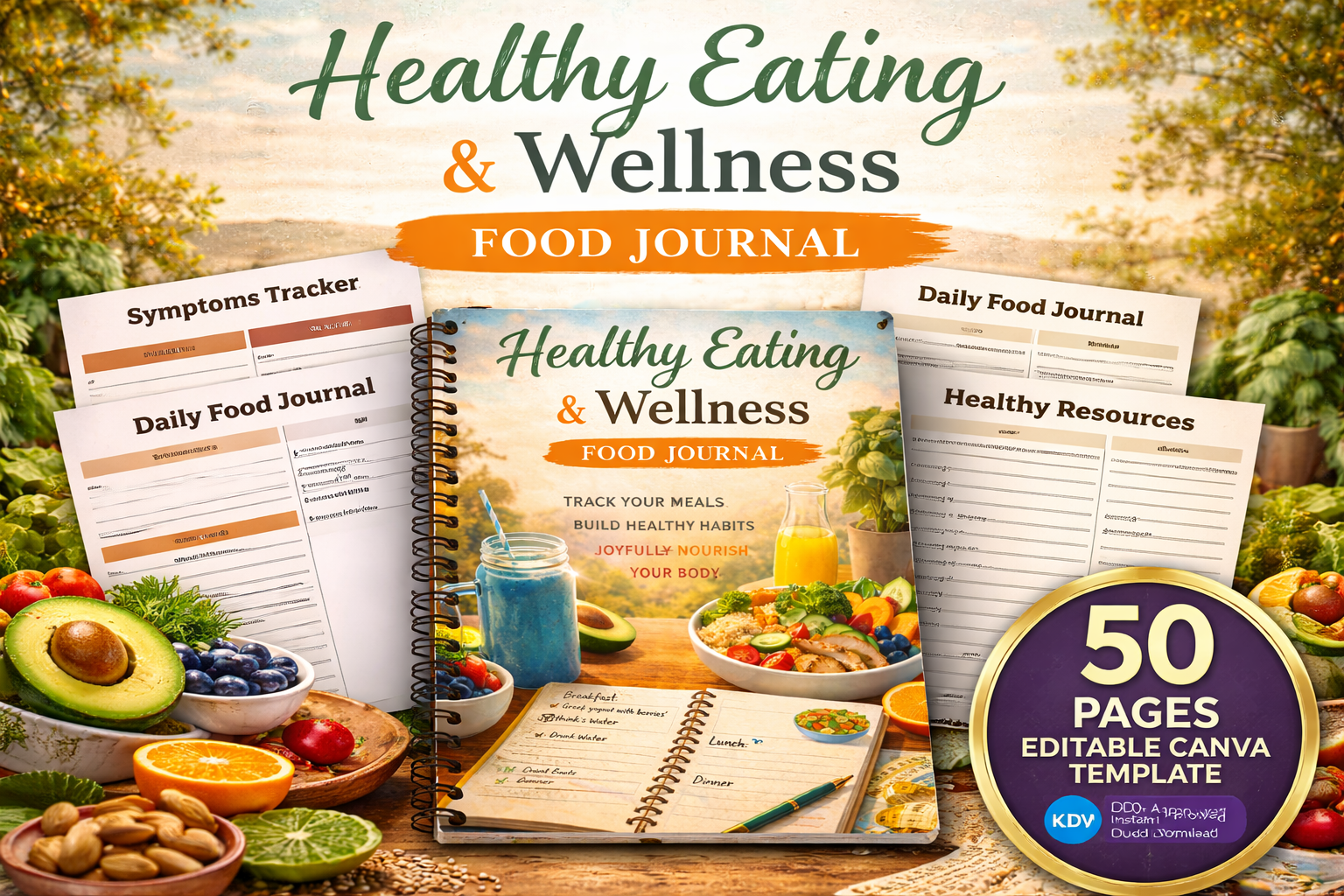 Healthy Eating Wellness Food Journal