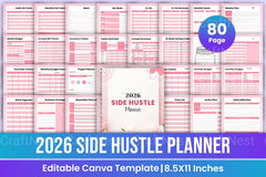 Side Hustle Planner for Entrepreneurs - CraftNest - Digital Crafting and Art