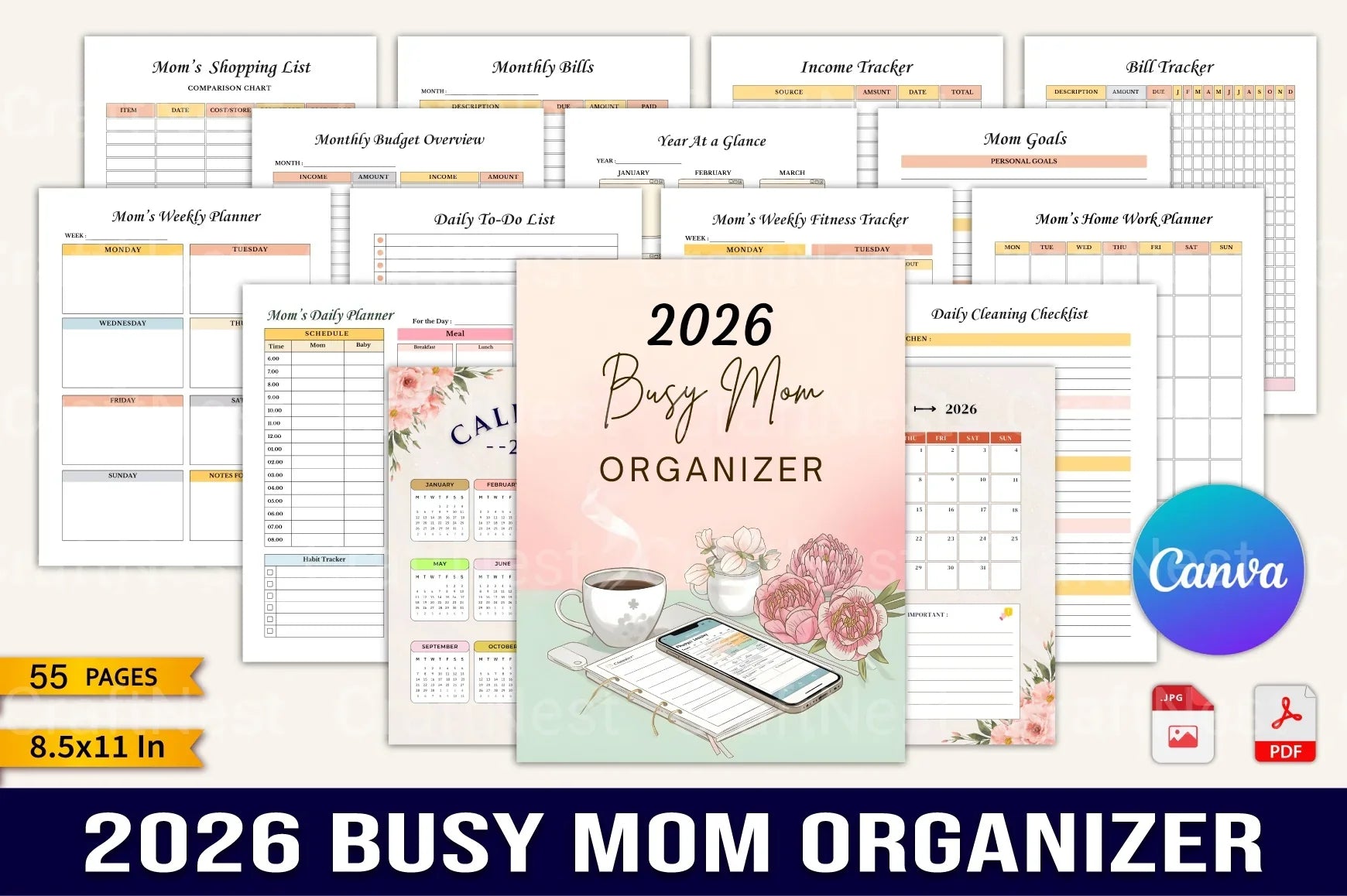 Busy Mom Organizer: Simplify Your Schedule - CraftNest - Digital Crafting and Art