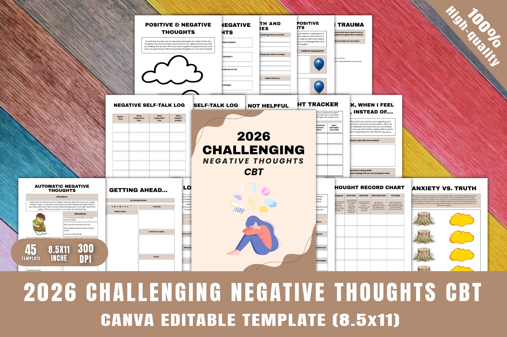 Challenging Negative Thoughts: CBT Planner