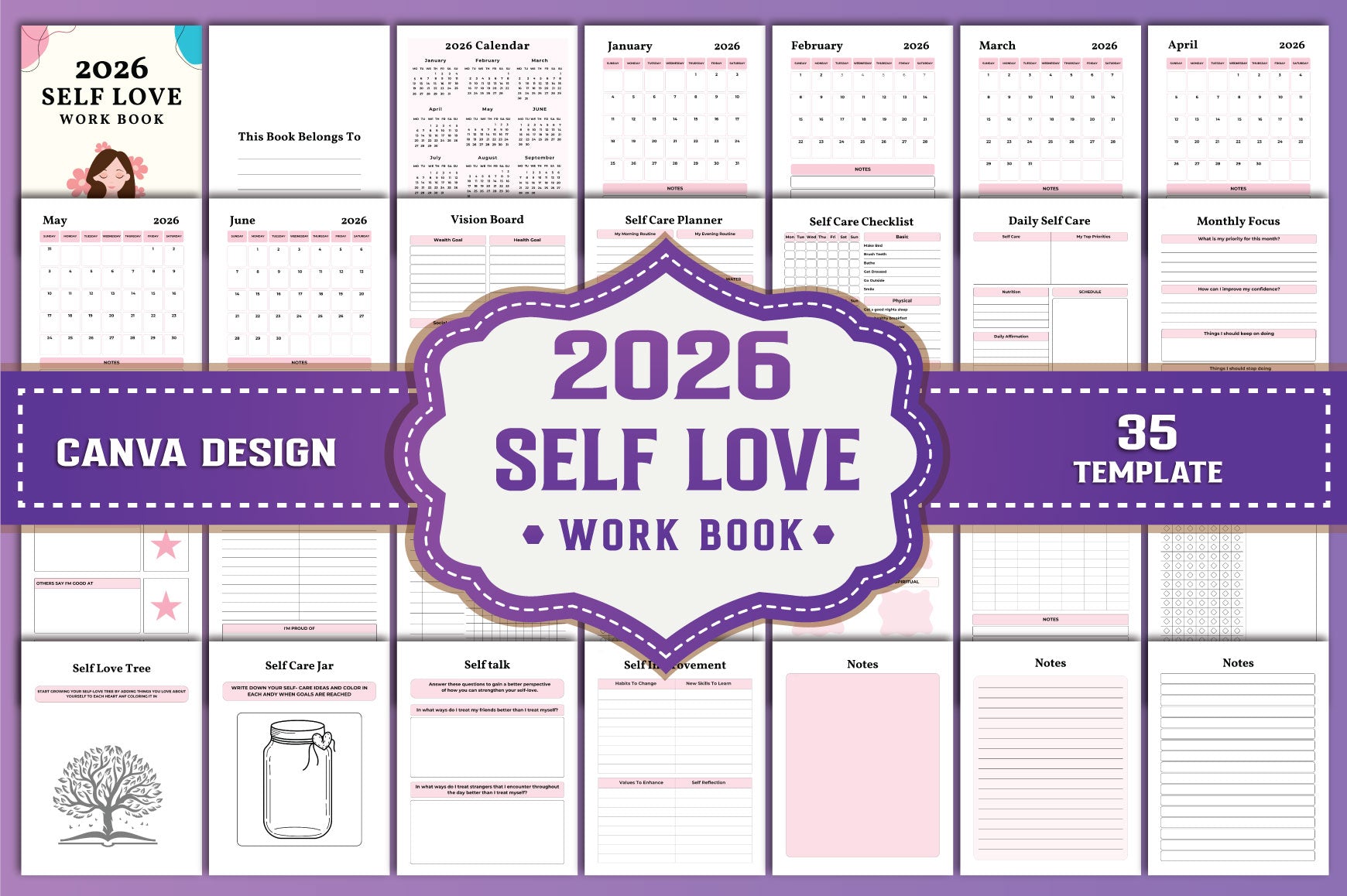 Self Love Work Planner