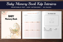 Baby Memory Book KDP Planner - CraftNest - Digital Crafting and Art