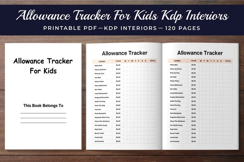 Allowance Tracker for Kids Planner - CraftNest - Digital Crafting and Art