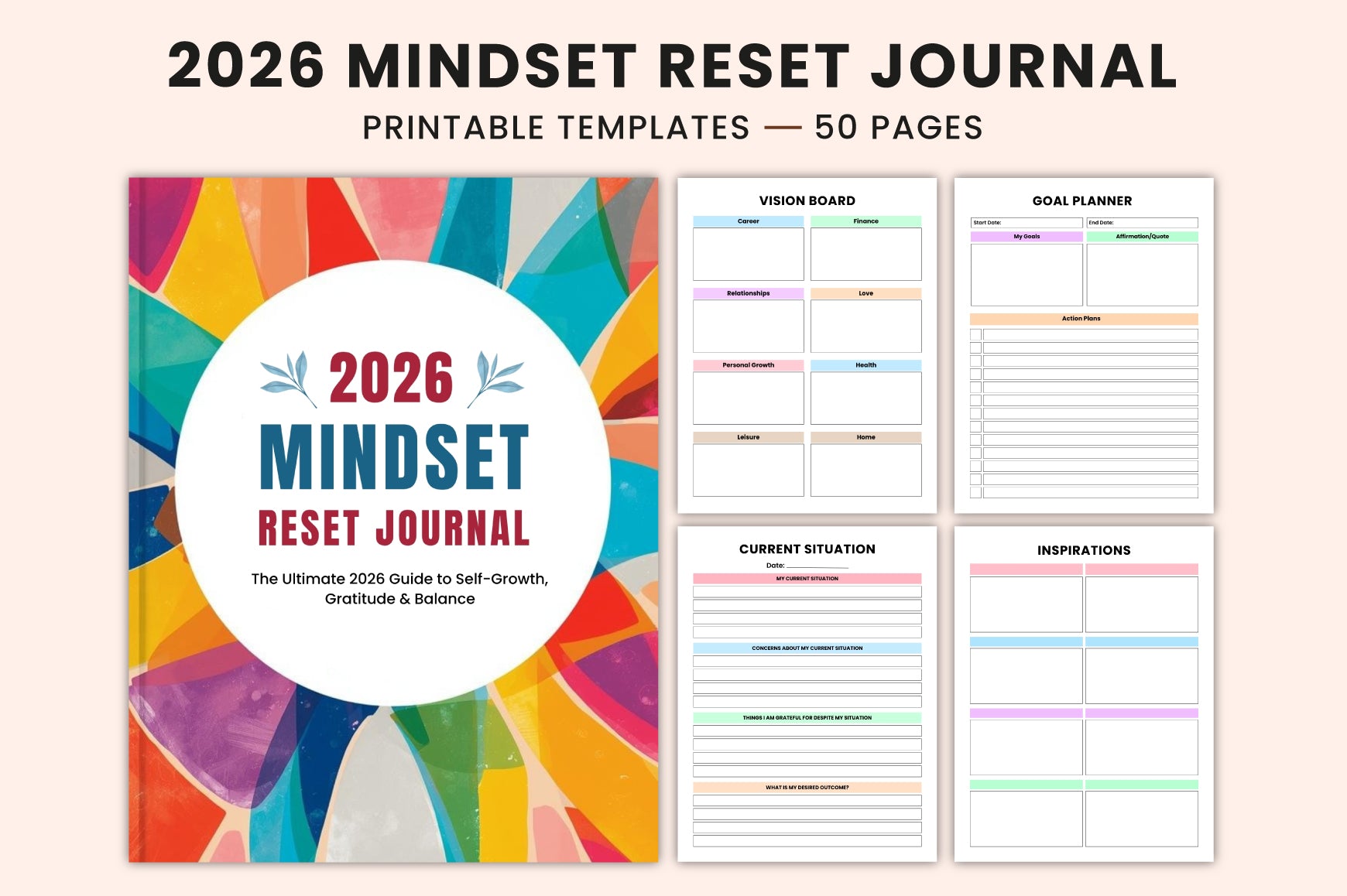 Mindset Reset Journal for Personal Growth