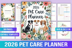 Pet Care Planner: Organize Your Pet's Health & Schedule - CraftNest - Digital Crafting and Art