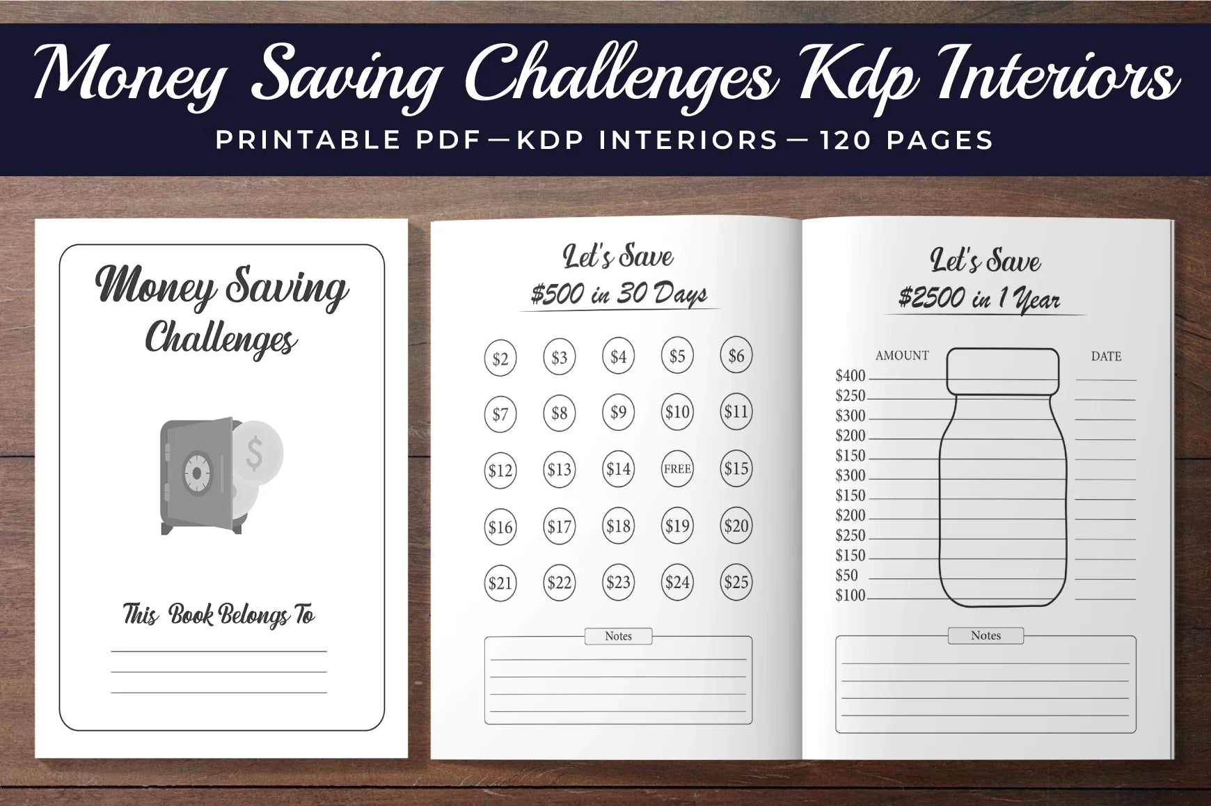 Money Saving Challenges Planner - CraftNest - Digital Crafting and Art