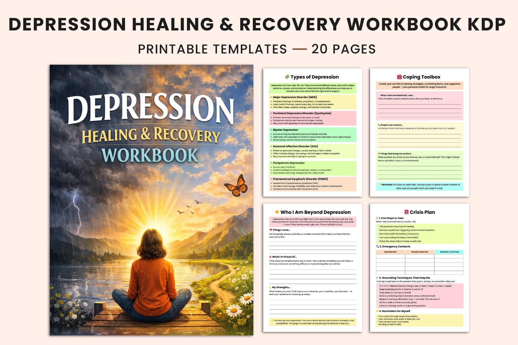 Depression Healing and Recovery Workbook