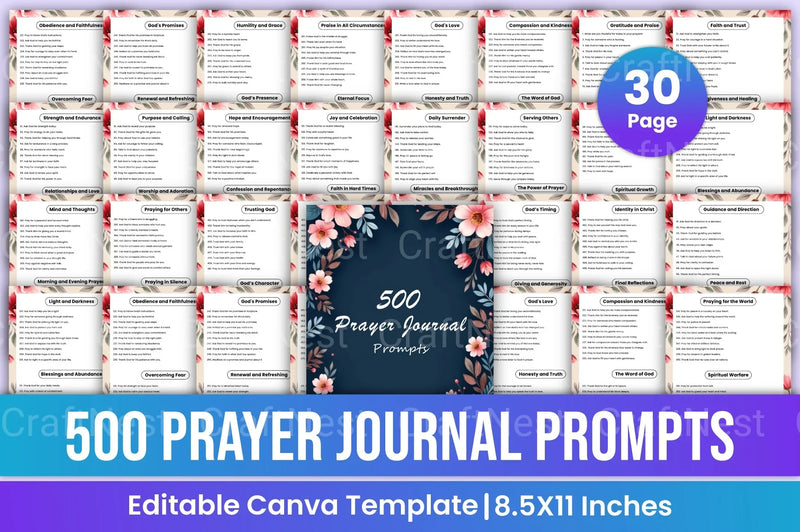 Prayer Prompts Guide for Inspiration - CraftNest - Digital Crafting and Art