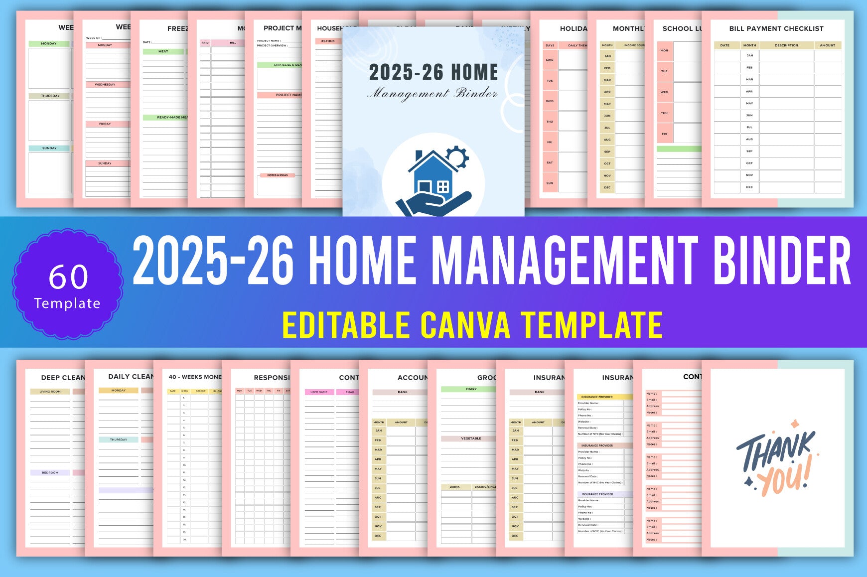 Home Management Binder Planner