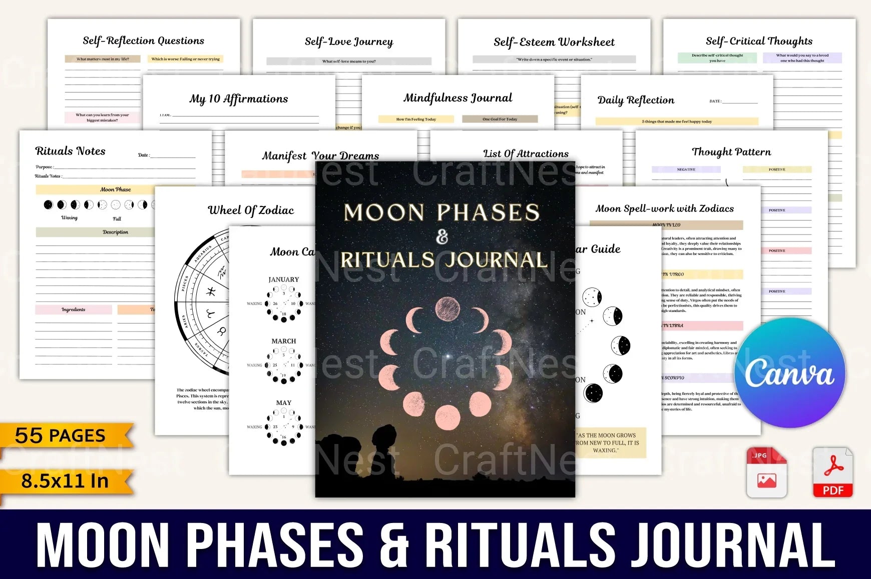 Moon Phases Rituals Guide - CraftNest - Digital Crafting and Art
