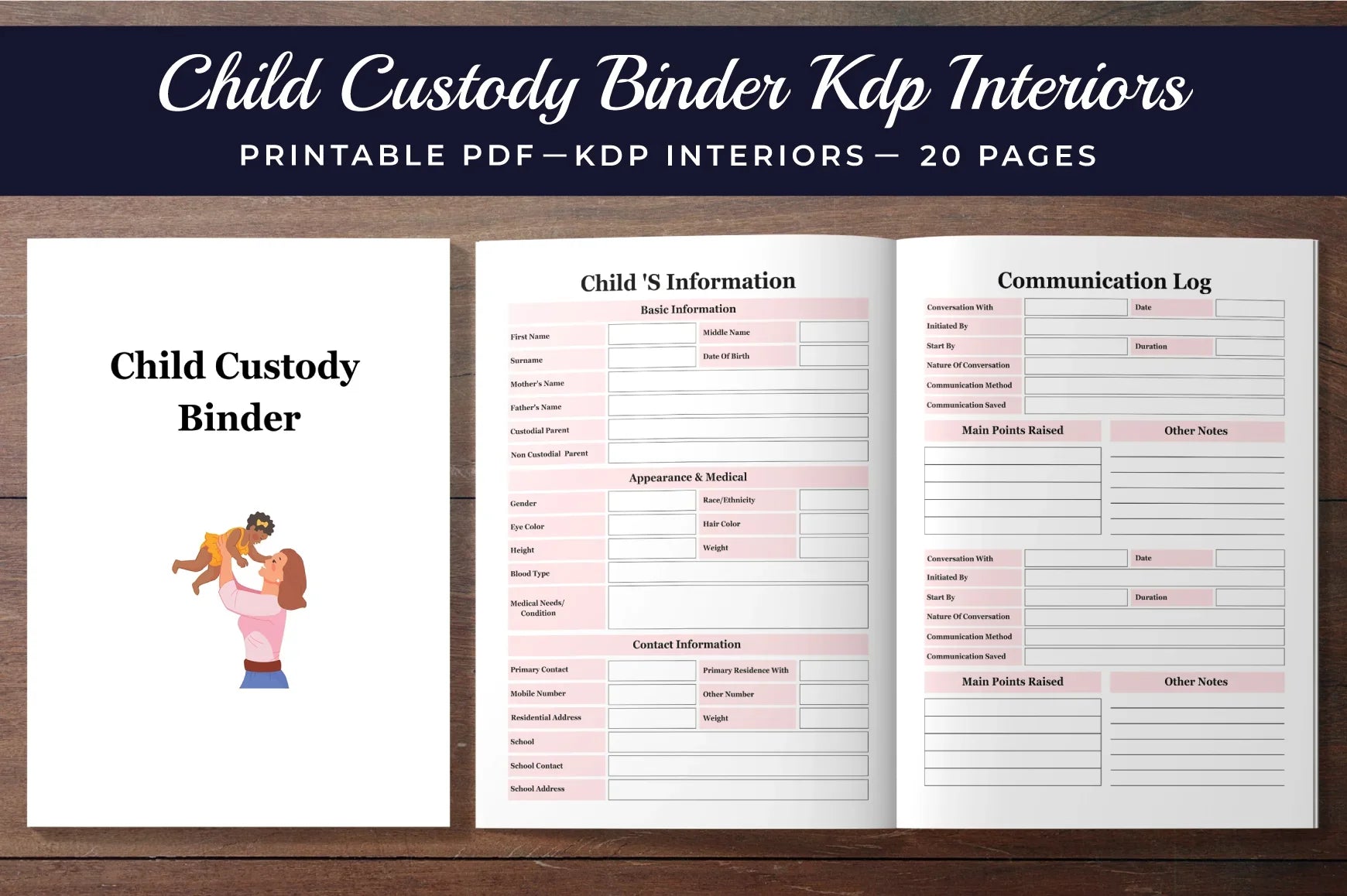 Child Custody Planner Binder - CraftNest - Digital Crafting and Art