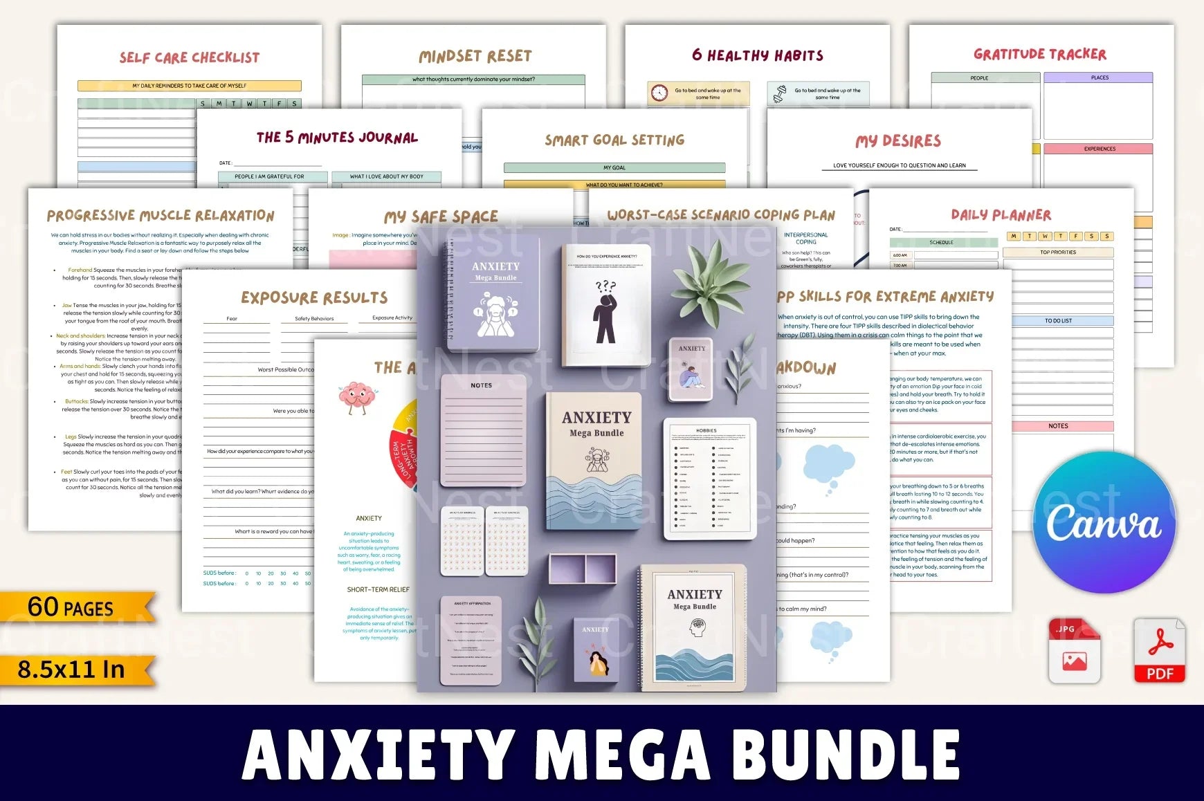 Anxiety Mega: Ultimate Guide to Managing Stress - CraftNest - Digital Crafting and Art