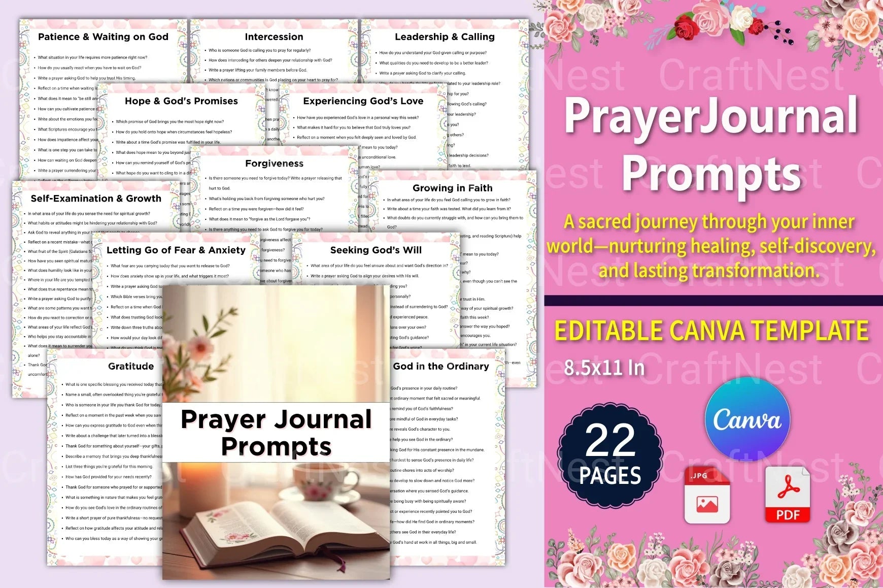 Prayer Prompts for Spiritual Reflection - CraftNest - Digital Crafting and Art
