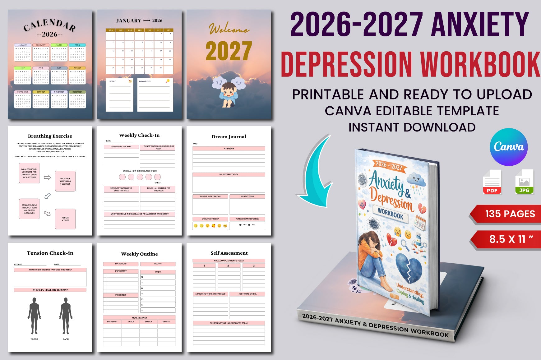 Anxiety Depression Workbooks