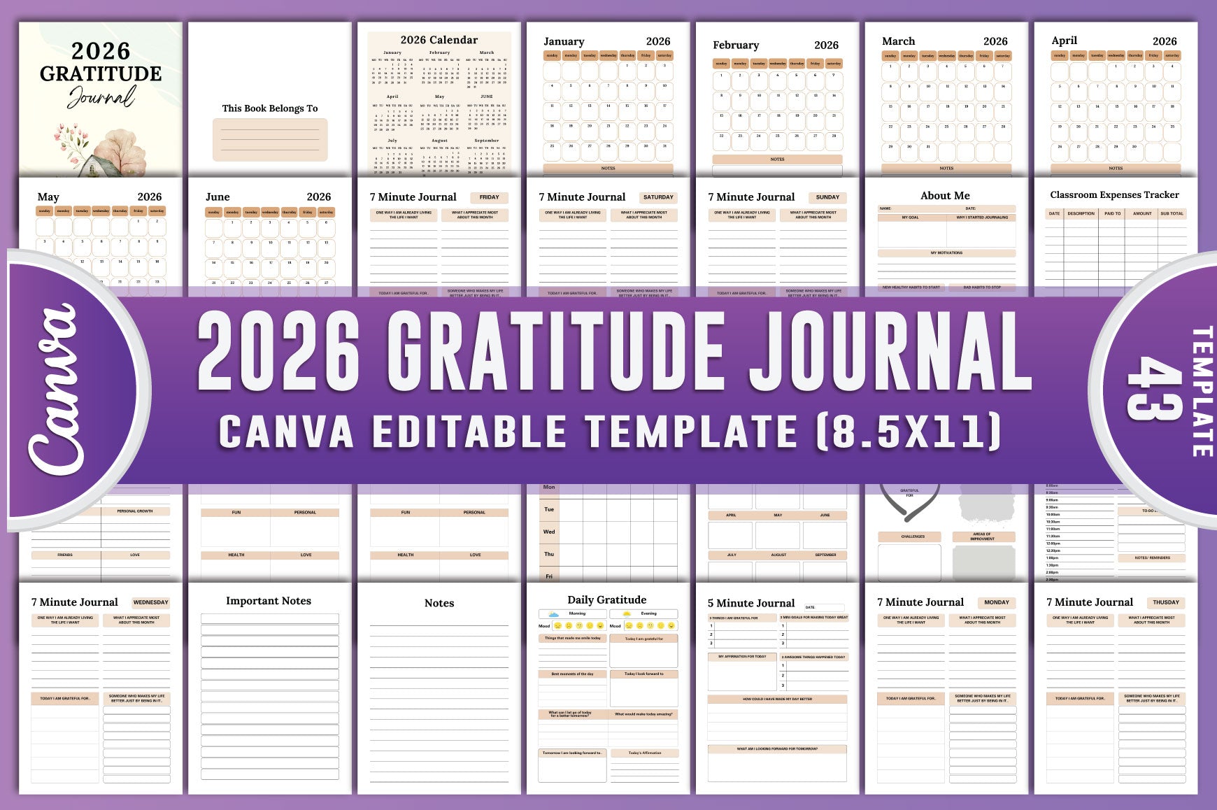 Gratitude Journal for Daily Reflection