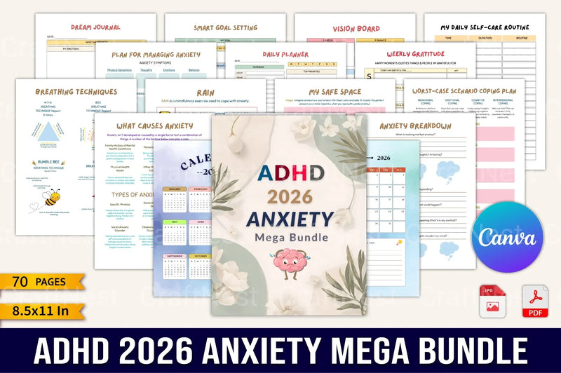 ADHD Anxiety Mega Guide - CraftNest - Digital Crafting and Art