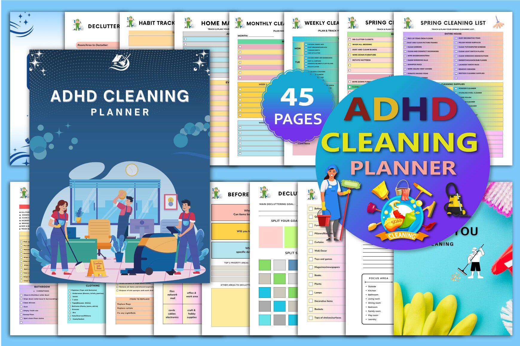 ADHD Cleaning Planner for Effective Organization