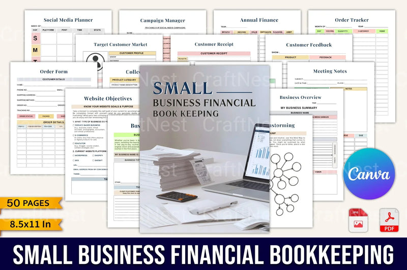 Small Business Financial Bookkeeping Guide - CraftNest - Digital Crafting and Art