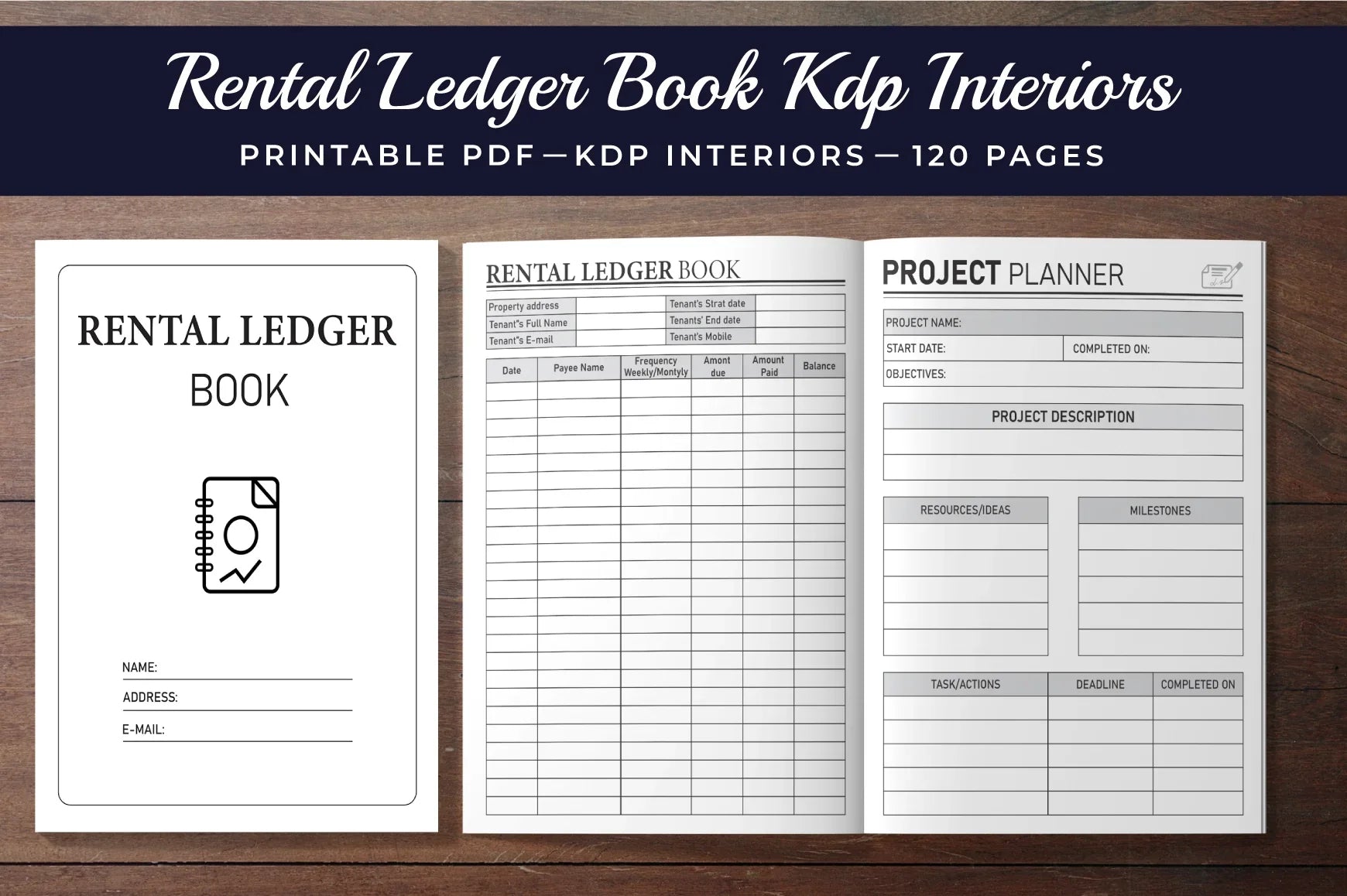 Rental Ledger Book Planner - CraftNest - Digital Crafting and Art