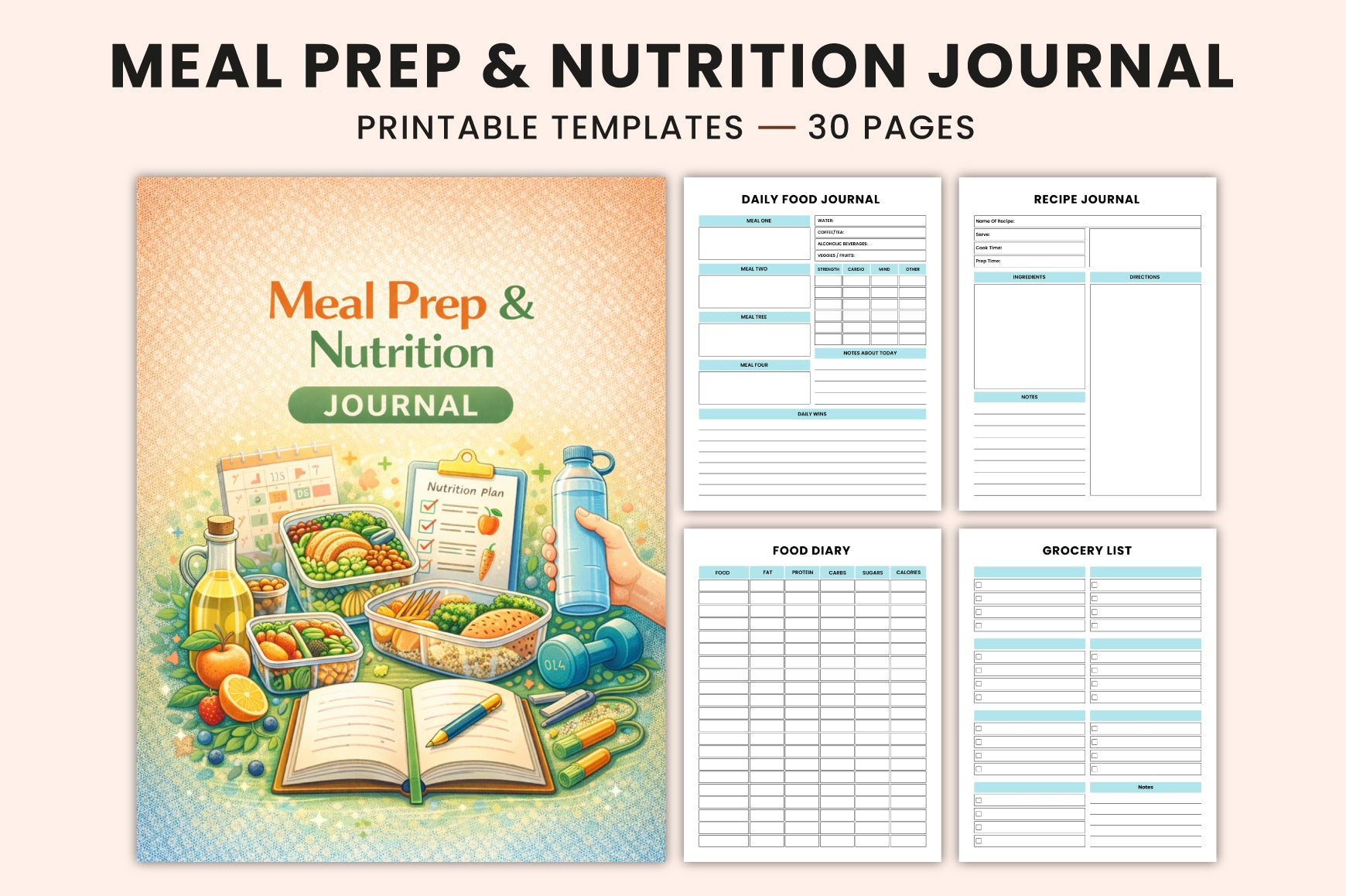Meal Prep Nutrition Journal