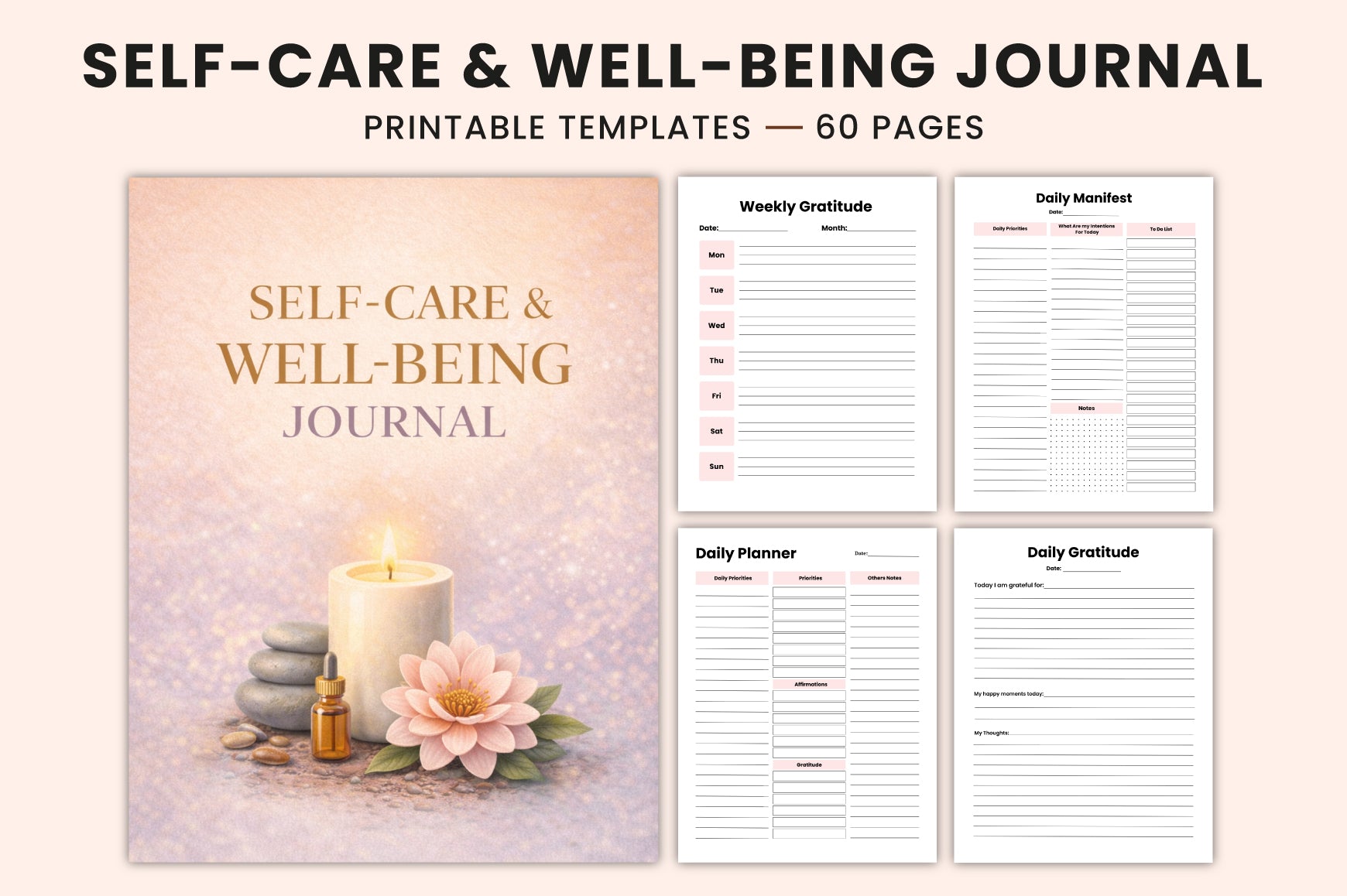 Self Care Well-Being Journal