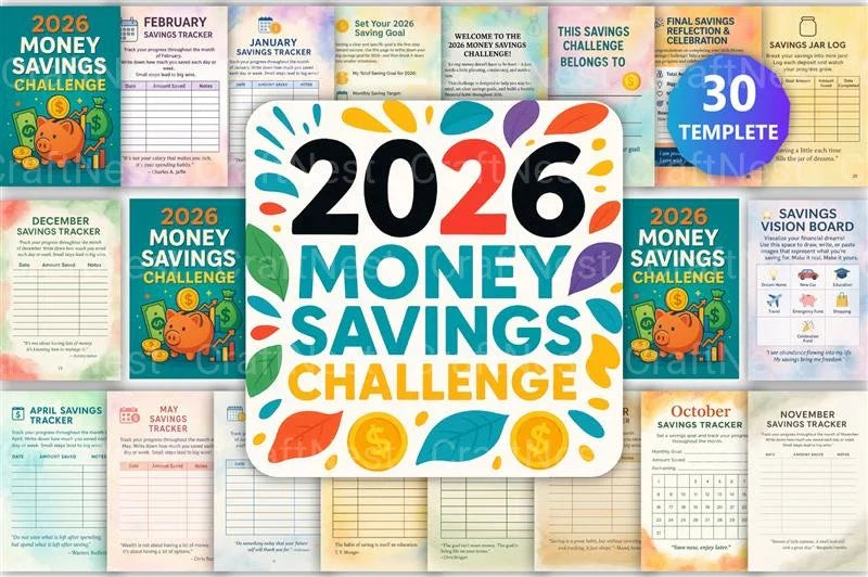 Money Savings Challenge Guide - CraftNest - Digital Crafting and Art
