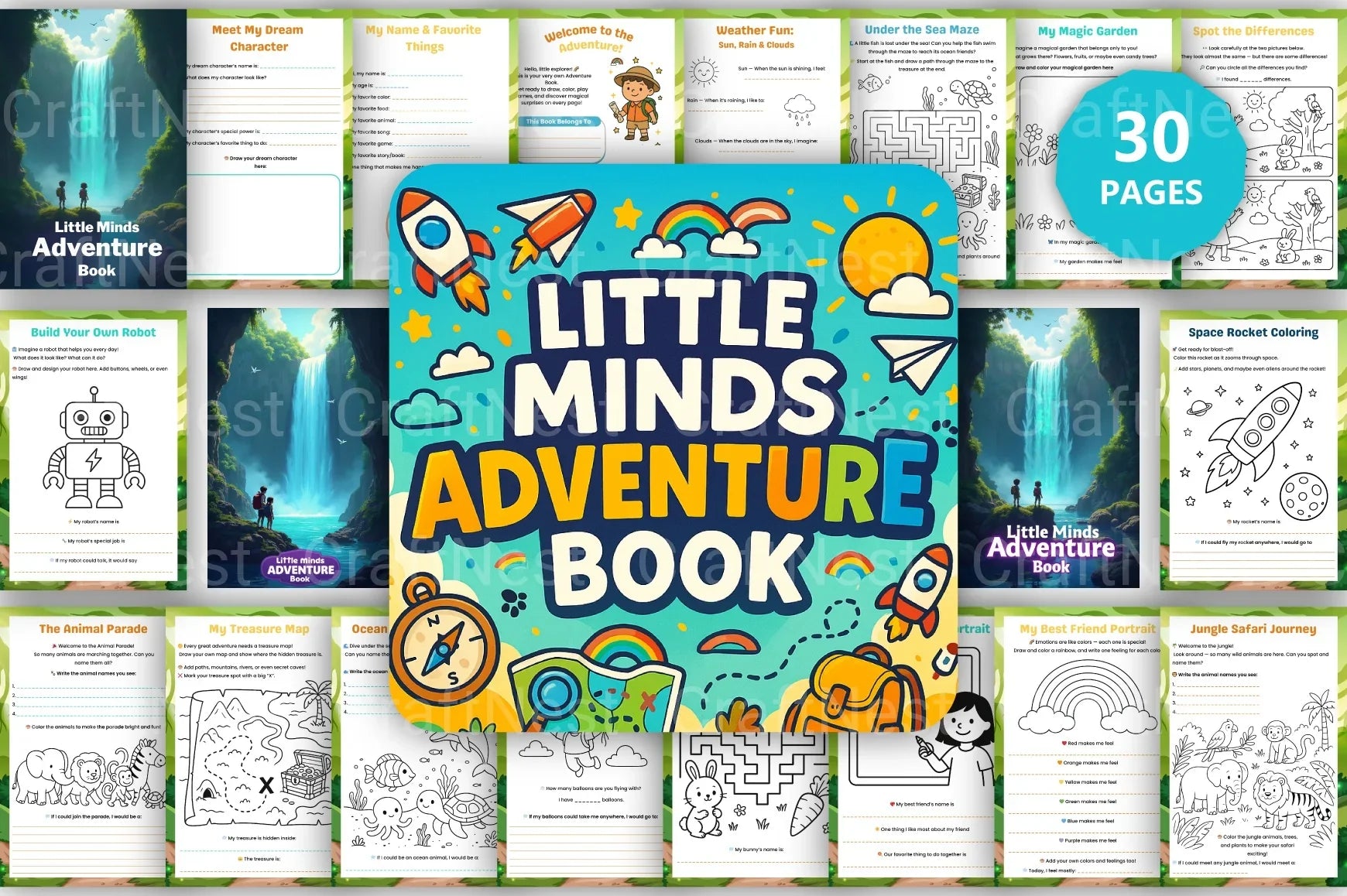 Little Minds Adventure Book - CraftNest - Digital Crafting and Art
