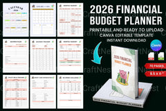 Financial Budget Planner Template - CraftNest - Digital Crafting and Art