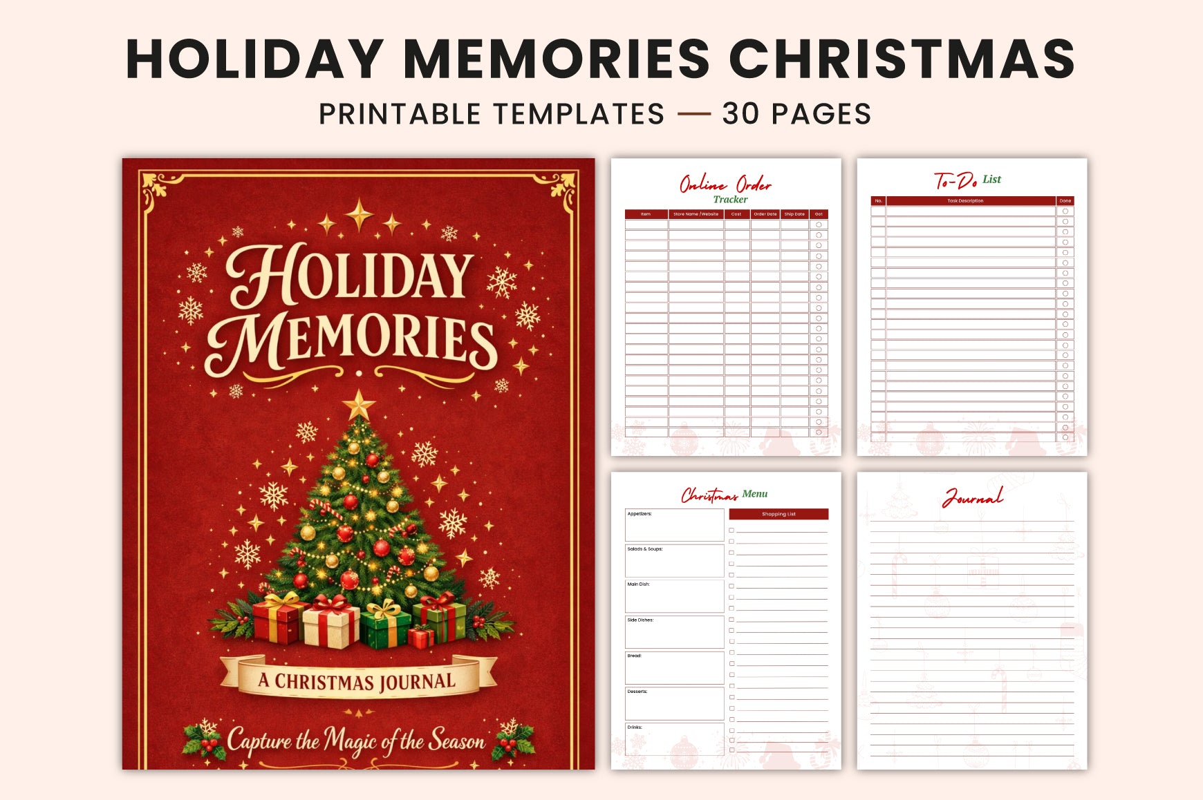 Holiday Memories Christmas Journal