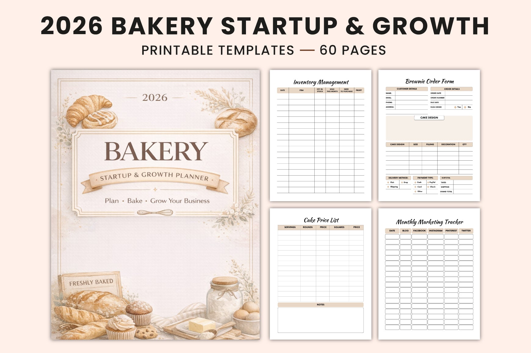Bakery Startup Growth Planner