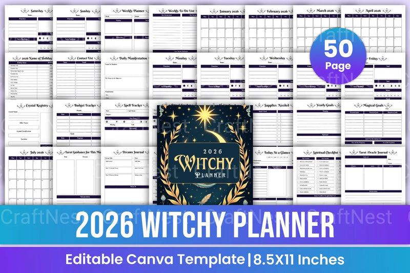 Witchy Planner: Enchant Your Organization - CraftNest - Digital Crafting and Art