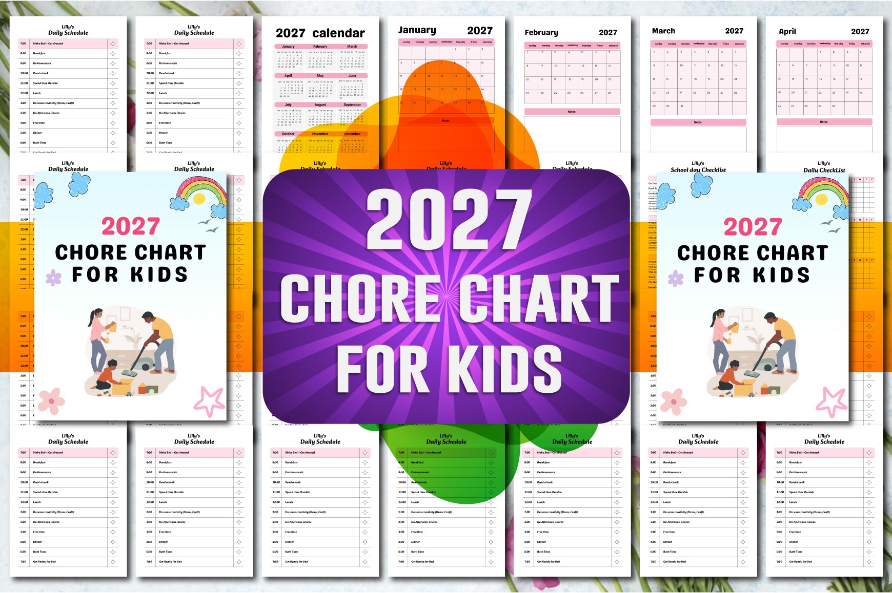 Chore Chart for Kids Planner