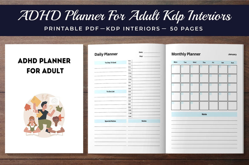 ADHD Planner for Adults - Organizational Tool - CraftNest - Digital Crafting and Art