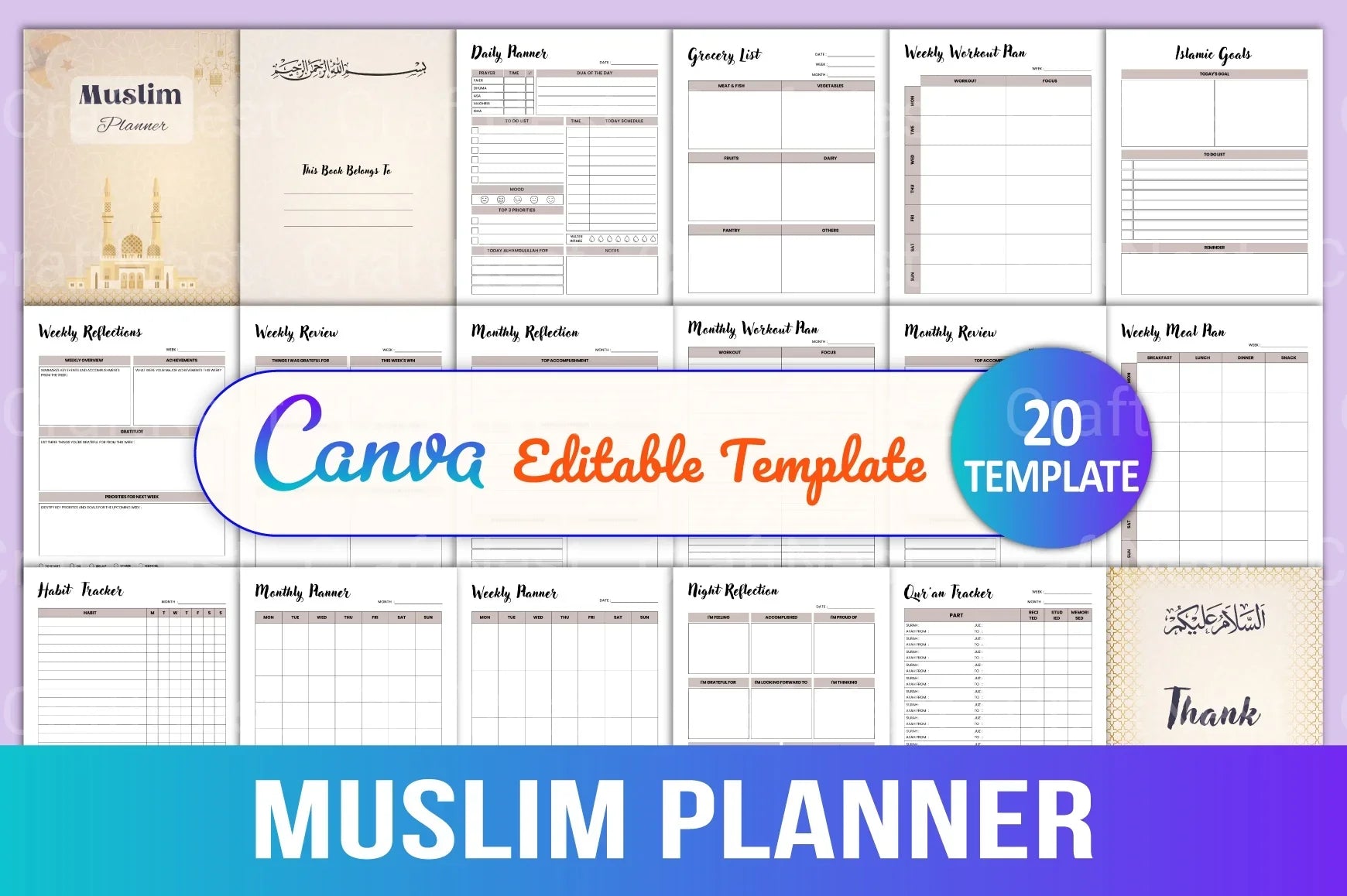 Muslim Planner for Effective Organization