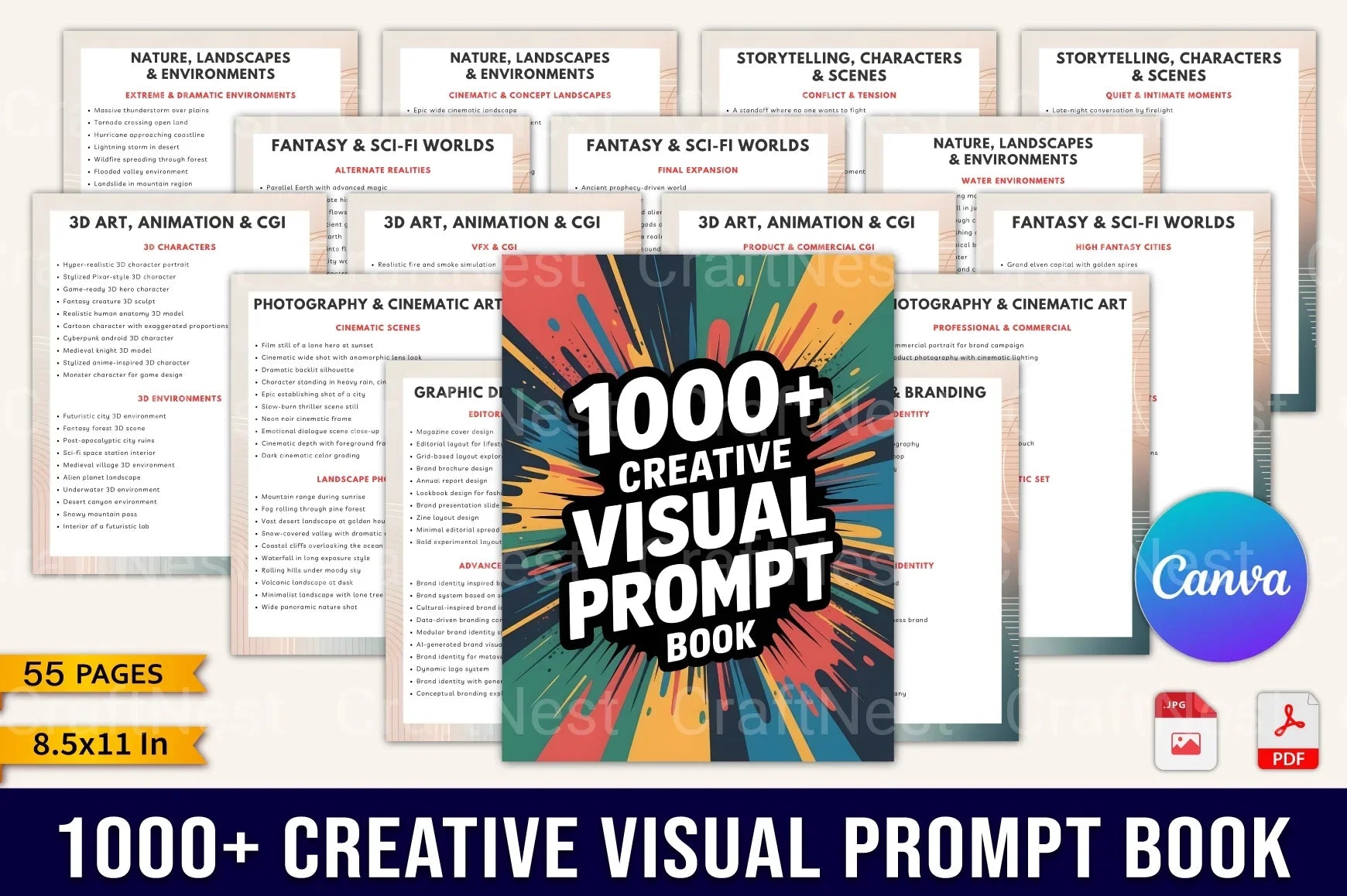 Creative Visual Prompt Book for Inspiration - CraftNest - Digital Crafting and Art