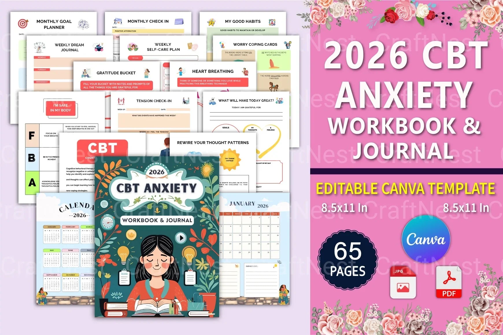 CBT Anxiety Workbook for Effective Relief - CraftNest - Digital Crafting and Art