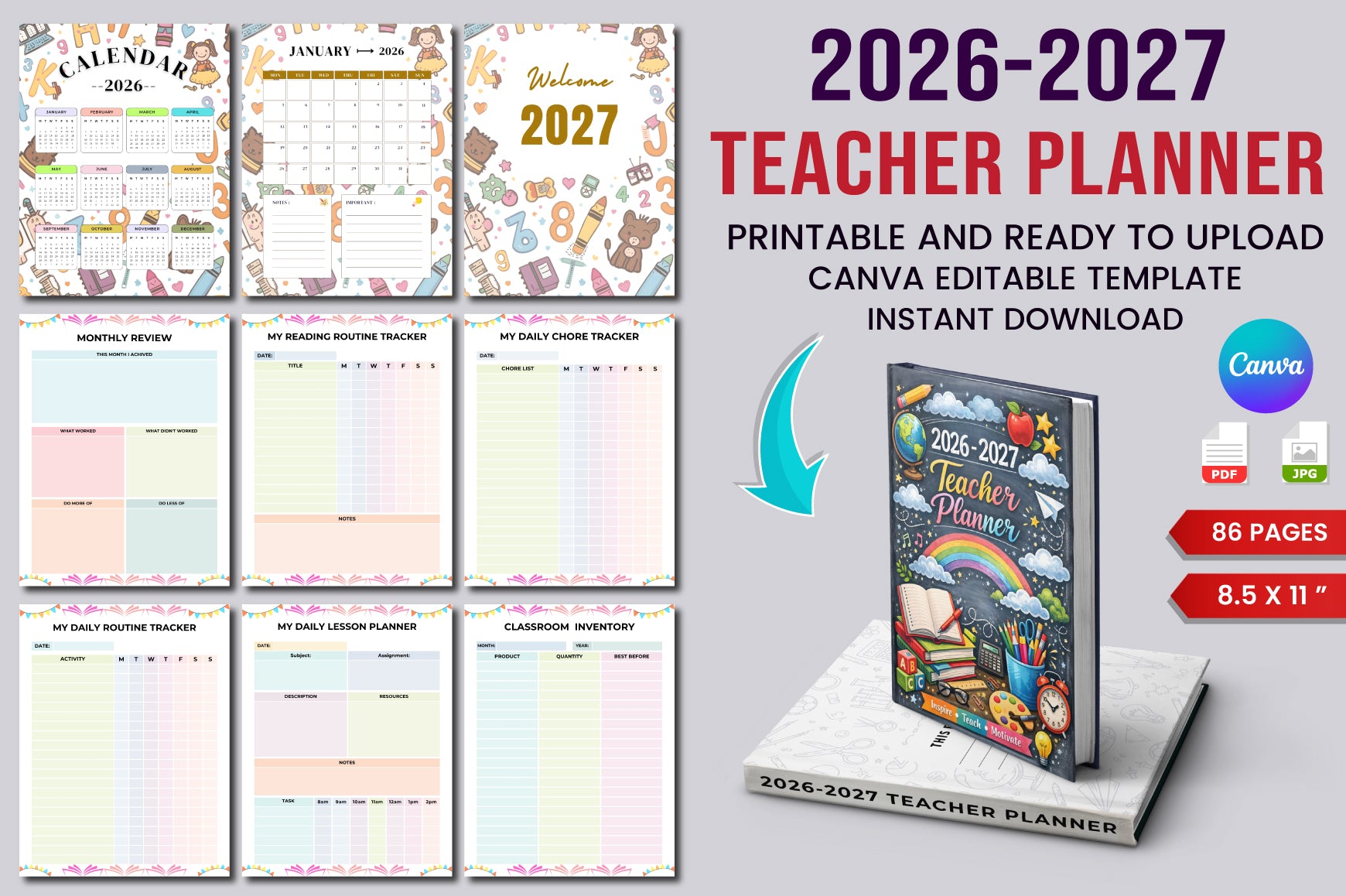 Teacher Planner 100 Workbook