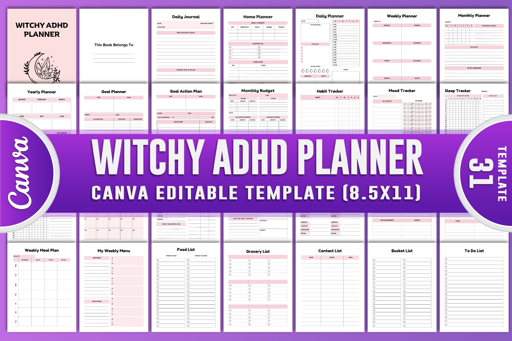 Witchy ADHD Planner