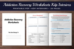 Addiction Recovery Worksheets Planner Bundle - CraftNest - Digital Crafting and Art