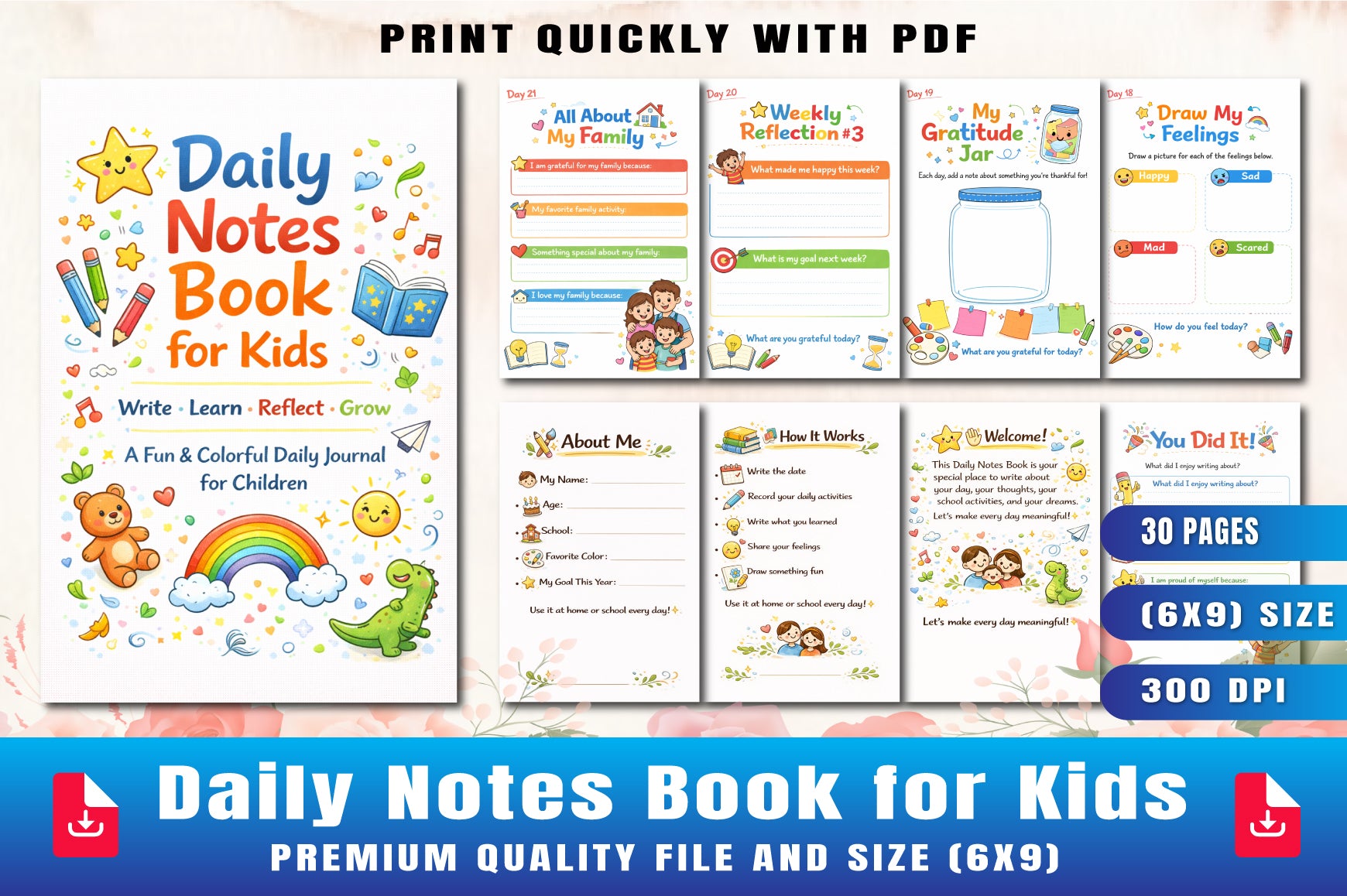 Daily Notes Worksheet Daily Notes Kids Planner