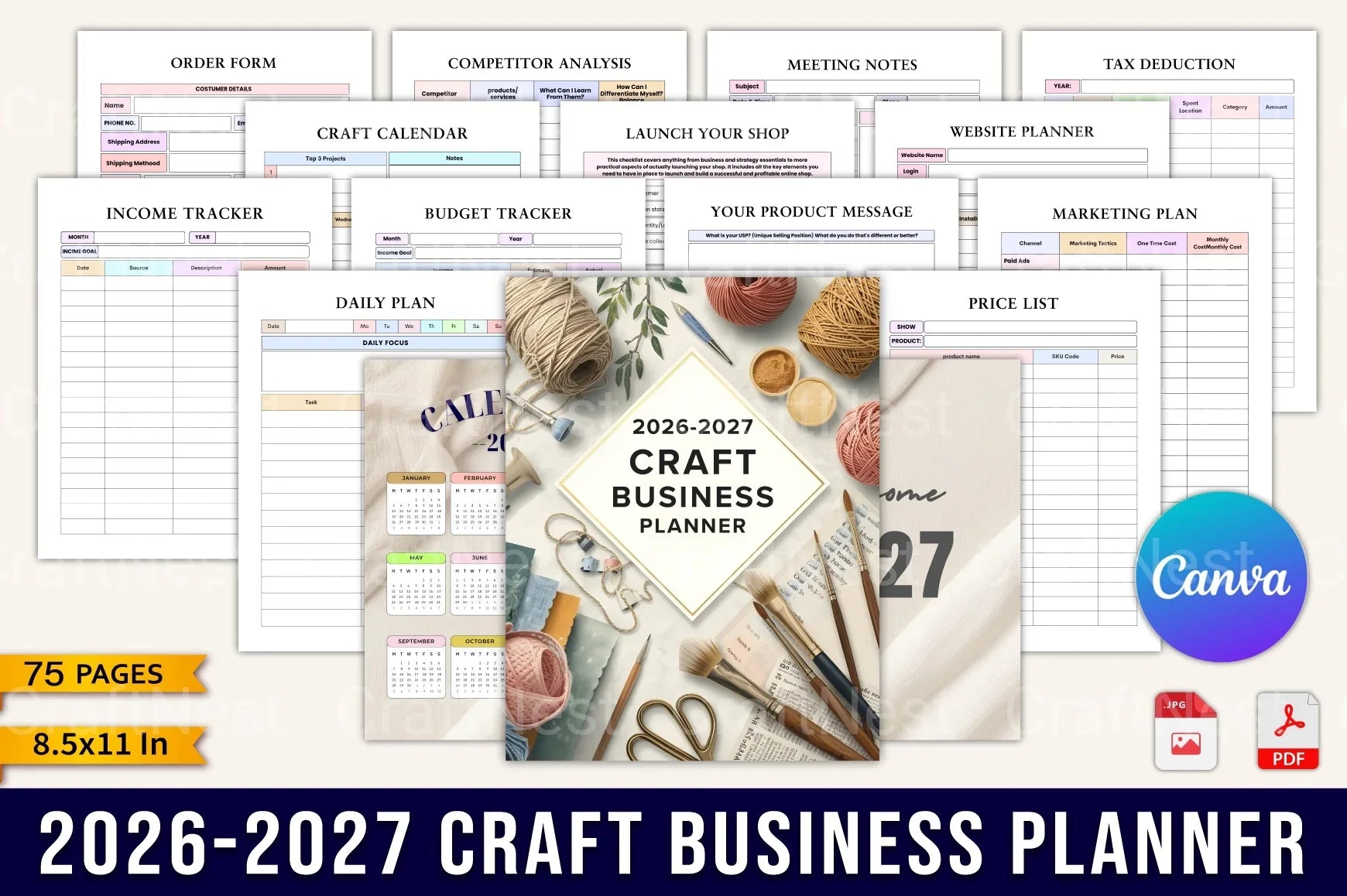Craft Business Planner Guide - CraftNest - Digital Crafting and Art
